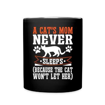 Cat Mom Gifts - Tasse einfarbig - Schwarz - Vorne