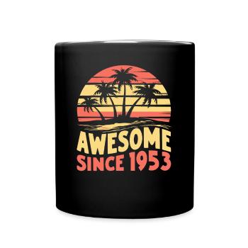 Awesome since 1953 birthday - Full Colour Mug - black - Front