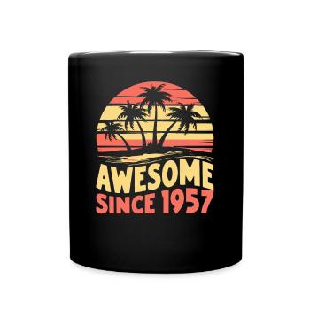 Awesome Since 1957 Birthday - Full Colour Mug - black - Front
