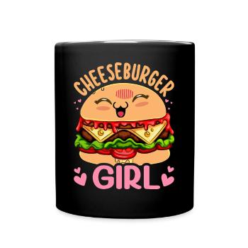 Cheeseburger Girl Burger Girl - Mug uni - noir - Devant