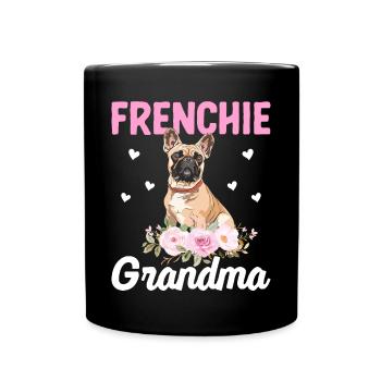 Amateurs de bouledogues Bouledogues Français Mamie Ven - Mug uni - noir - Devant