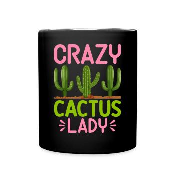 Cactus Fou, Lady Cactus, Fille, Succulente, Pfla - Mug uni - noir - Devant
