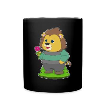 Fleur de lion - Mug uni - noir - Devant