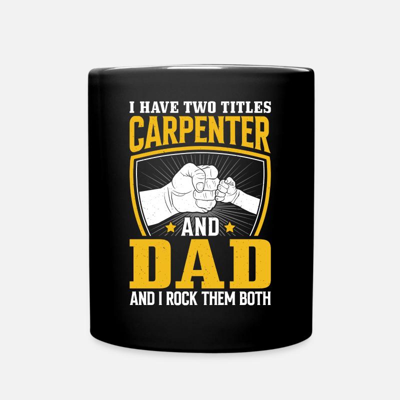 charpentier papa rock les deux menuisier menuisier - Mug uni - noir