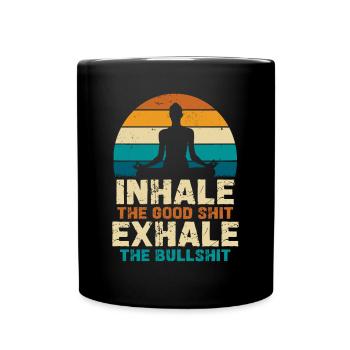 Inspirez le bien, expirez le non-sens - Mug uni - noir - Devant