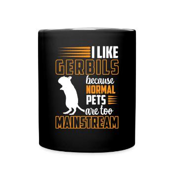 Gerbille Rongeur normal de compagnie Gerbille - Mug uni - noir - Devant