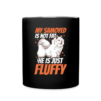 Samojede ist nicht dick Samojedenspitz Samojede - Tasse einfarbig - Schwarz - Vorne