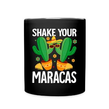 Funny Cinco De Mayo Mexican Fiesta Shaker - Full Colour Mug - black - Front