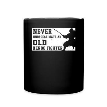 Never underestimate an old Kendo Fighter - Kendo G - Full Colour Mug - black - Front