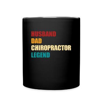 Husband Father Chiropractor Legend - Full Colour Mug - black - Front