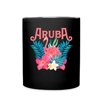 Aruba Caribbean Summer Ocean Beach Gift - Full Colour Mug - black - Front