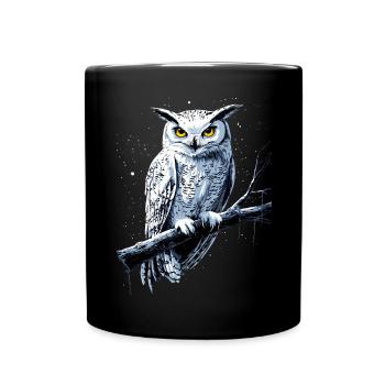 Owl Barn Owl Owl Owl Owl Cute Owls - Full Colour Mug - black - Front