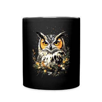 Owl Barn Owl Owl Owl Owl Cute Owls - Full Colour Mug - black - Front
