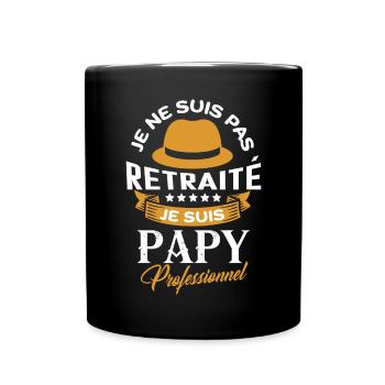 Retraité papy professionnel - Mug uni - noir - Devant