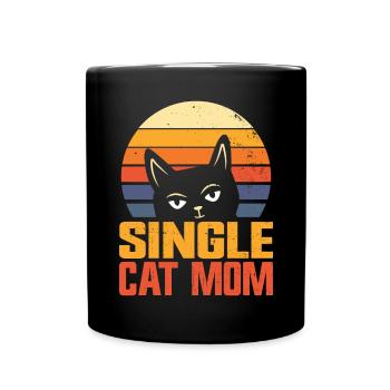 Cat Mom Gifts - Tasse einfarbig - Schwarz - Vorne