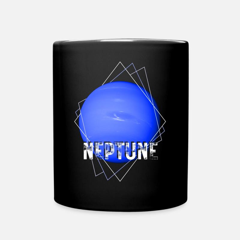 Neptun Planet - Tasse einfarbig - Schwarz