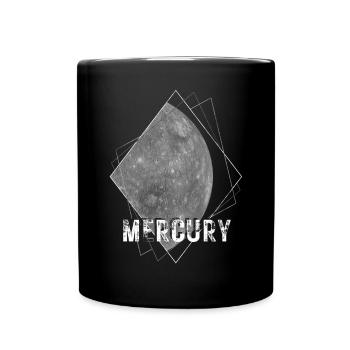 Mercure, planète, système solaire - Mug uni - noir - Devant
