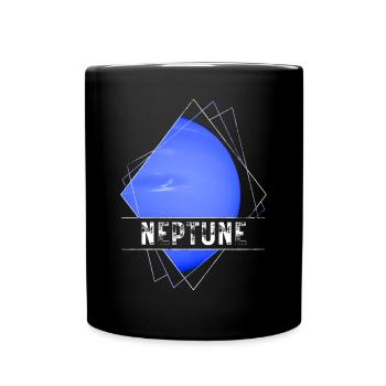 Neptun Planet - Tasse einfarbig - Schwarz - Vorne