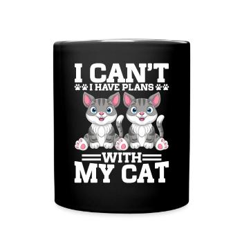 Cat Mom Gifts - Tasse einfarbig - Schwarz - Vorne