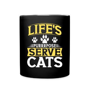 Cat Mom Gifts - Tasse einfarbig - Schwarz - Vorne