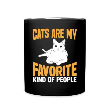 Cat Mom Gifts - Tasse einfarbig - Schwarz - Vorne
