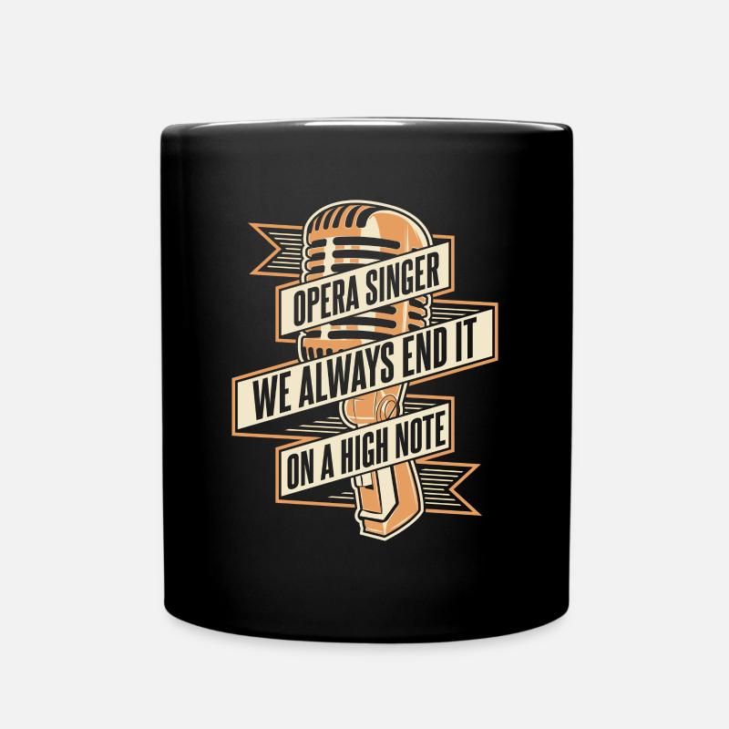 We Always End It On A High Note Vocalist Lover - Full Colour Mug - black