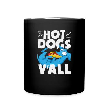 Hot Dog Fun for Dog Lovers - Full Colour Mug - black - Front