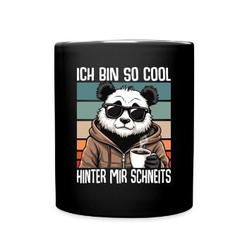 I'm So Cool Behind Me Snowy Panda - Full Colour Mug - black - Front