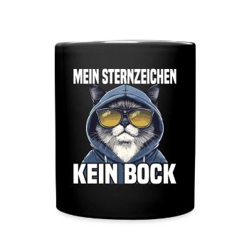 My zodiac sign No buck Cat - Full Colour Mug - black - Front