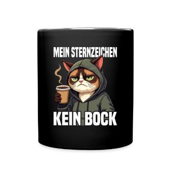 My zodiac sign No buck Cat - Full Colour Mug - black - Front