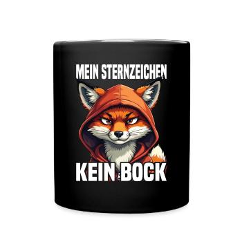 Mon signe du zodiaque Pas de renard - Mug uni - noir - Devant