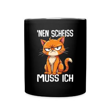 I have to give a shit cat - Full Colour Mug - black - Front