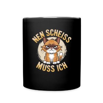 I have to give a shit cat - Full Colour Mug - black - Front