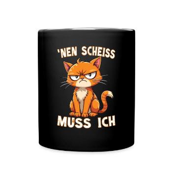 I have to give a shit cat - Full Colour Mug - black - Front