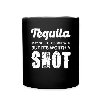 La tequila n’est peut-être pas la solution, mais elle l’est - Mug uni - noir - Devant