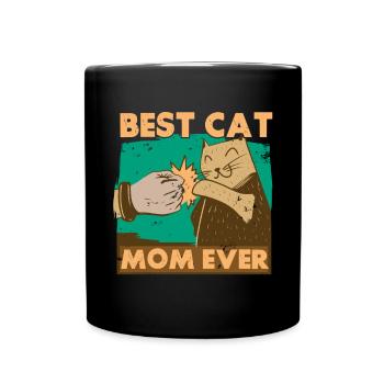 Cat Mom Gifts - Tasse einfarbig - Schwarz - Vorne