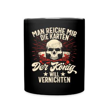 Schafkopf Kartenspiel Schafkopfer Österreich - Tasse einfarbig - Schwarz - Vorne