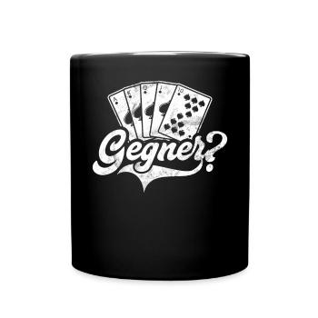 Schafkopf Kartenspiel Schafkopfer Österreich - Tasse einfarbig - Schwarz - Vorne