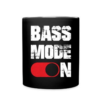 Bass mode on funny - Full Colour Mug - black - Front