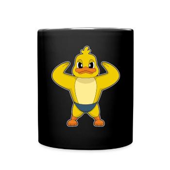 Duck Bodybuilder Bodybuilding Sport - Full Colour Mug - black - Front