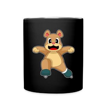 Patins à glace Bear - Mug uni - noir - Devant