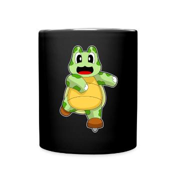 Patins à glace tortue - Mug uni - noir - Devant