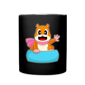 Snowboardeur Hamster Snowboard - Mug uni - noir - Devant