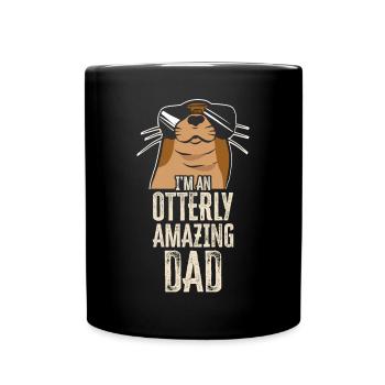 Otter Dad Pun I'm An Otterly - Tasse einfarbig - Schwarz - Vorne