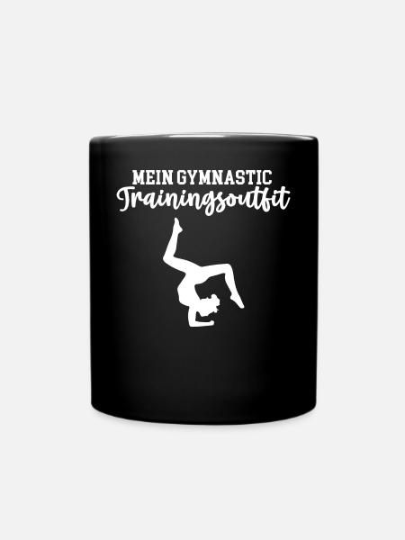 Gymnastic Trainingsshirt Turnerin Gymnastik Turnen - Tasse einfarbig - Schwarz