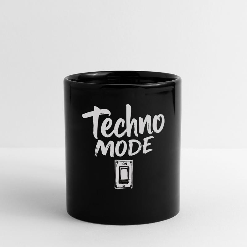 Techno Mode On Techno Techno Music Techno Full Colour Mug