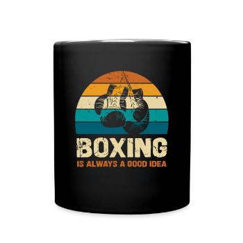 Boxing is always a good idea - Full Colour Mug - black - Front