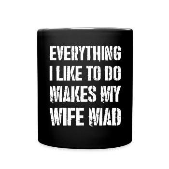 tout ce que j’aime faire - Mug uni - noir - Devant