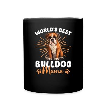 Bouledogue américain Groovy Bouledogue américain maman - Mug uni - noir - Devant