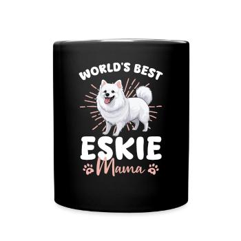 American Eskimo Dog Dog Eskie Mom - Full Colour Mug - black - Front